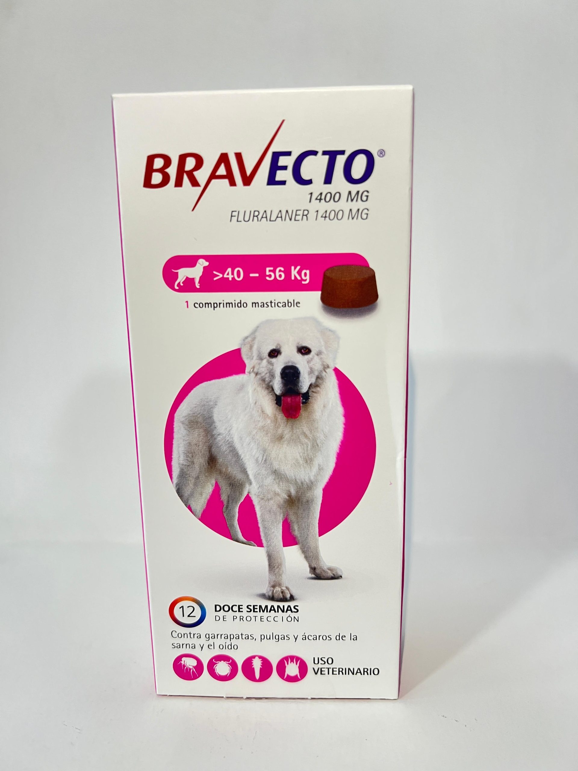Bravecto 12 Semanas 40 A 56Kg 1Comp. Mast