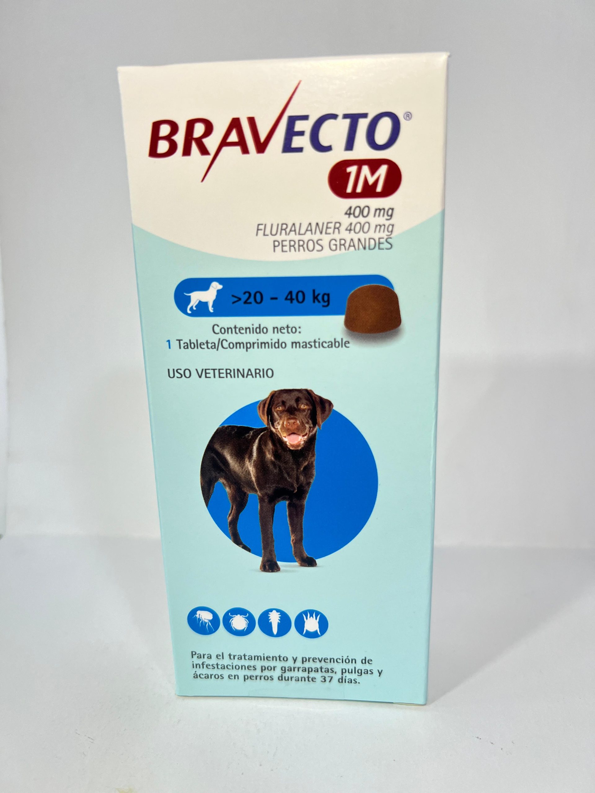 Bravecto 1M Perro 20 A 40Kg 1Comp. Mast