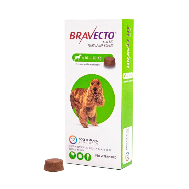Bravecto 12 Semanas 10 A 20Kg 1Comp. Mast